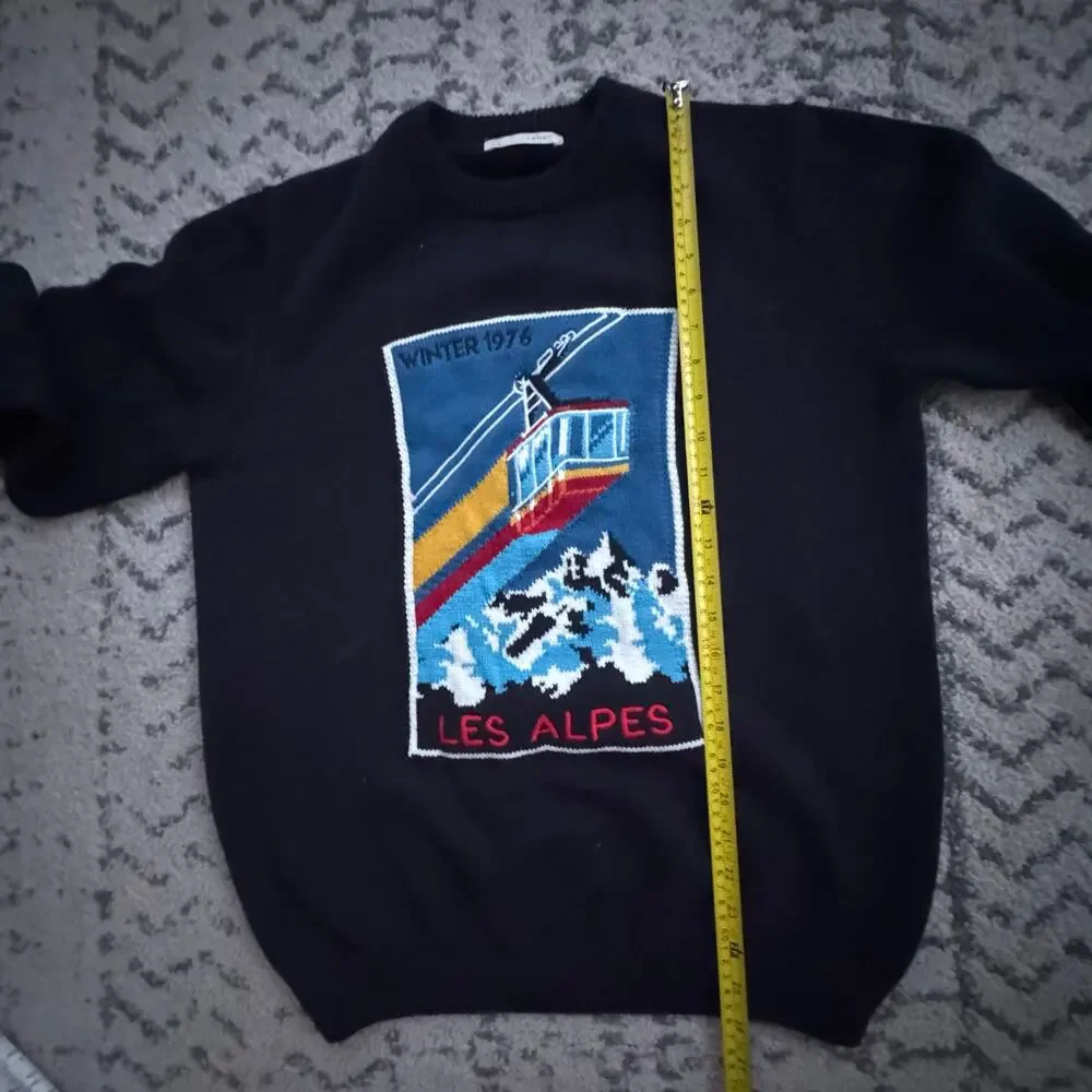 Celio Men’s Winter 1976 Les Alpes Ski Sweater Sz Large Navy
